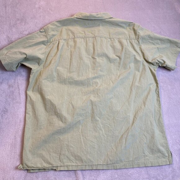Columbia Mens Shirt XL Green Short-Sleeve Button-Up Cotton Blend Casual Outdoor - Picture 10 of 10